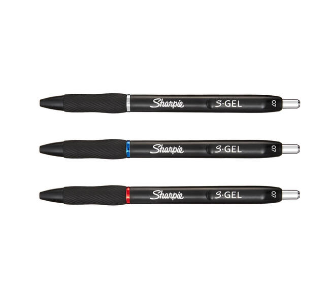 Gelschrijver Sharpie S-gel medium assorti blister à 3 stuks