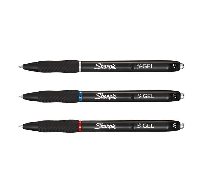 Gelschrijver Sharpie S-gel medium assorti blister à 3 stuks