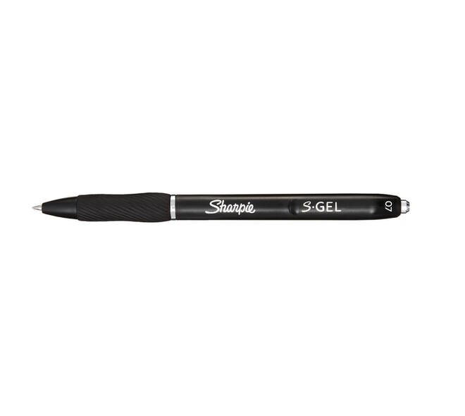 Gelschrijver Sharpie S-gel medium zwart blister à 3 stuks