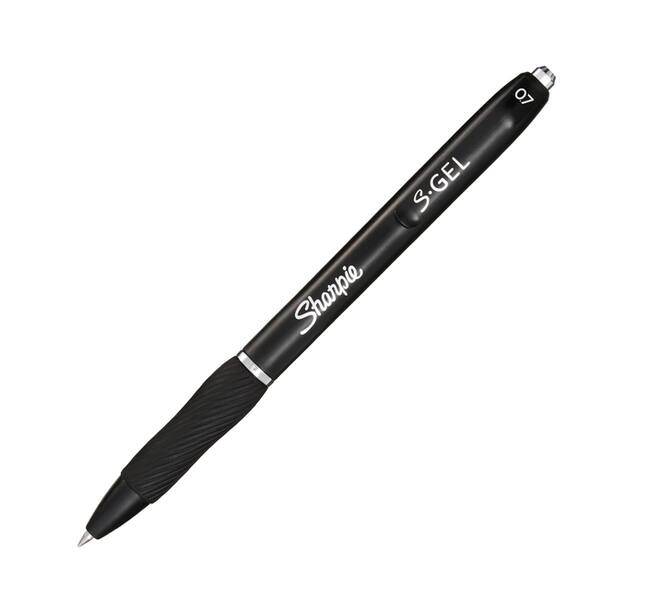Gelschrijver Sharpie S-gel medium zwart blister à 3 stuks