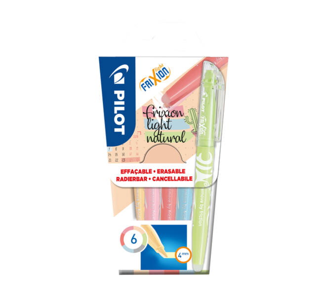 Markeerstift PILOT friXion light naturel assorti 6 stuks