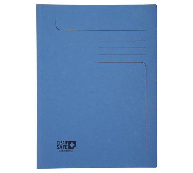 Dossiermap Exacompta Clean'Safe 2kleppen blauw 5 stuks