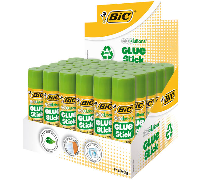 Lijmstift Bic ecolutions 8gr doos à 20+10 gratis