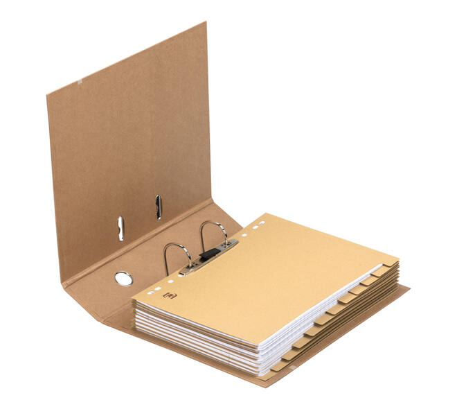 Ordner Oxford Touareg A4 80mm karton naturel/wit