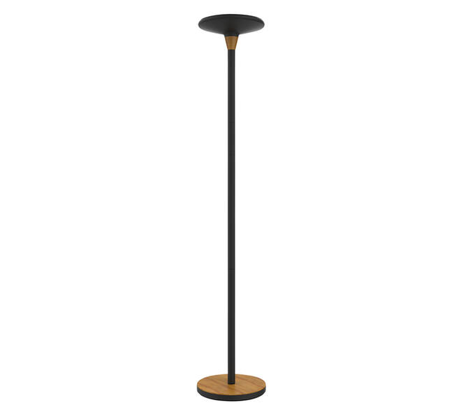 Vloerlamp Unilux Baly led bamboe zwart