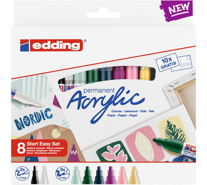 Acrylmarker edding starterskit klein Scandinavisch