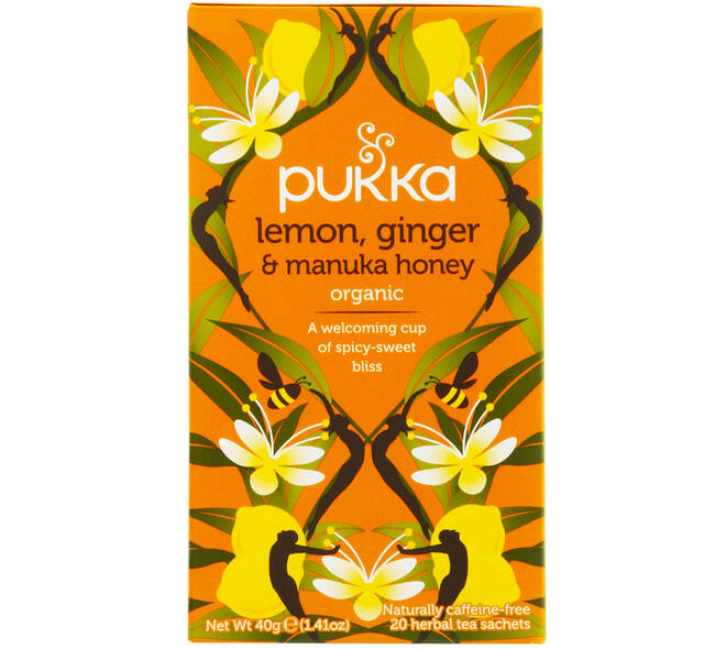 Thee Pukka lemon ginger & manuka honey 20 zakjes