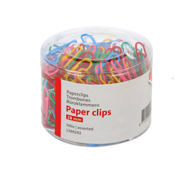 Paperclip Quantore 28mm 300 stuks assorti