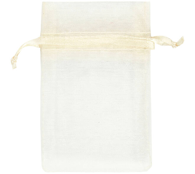 Organza zakjes Creativ Company 7x10cm 10 stuks off-white 10 zak