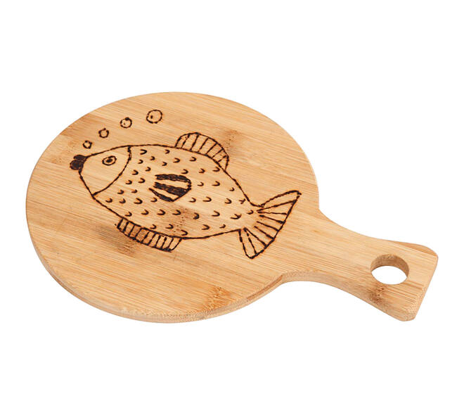 Snijplank Creativ Company rond Ø 17cm, lengte 24cm bamboe
