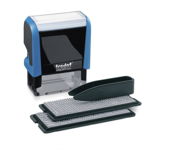Tekststempel Trodat Printy 4912 Typomatic letterset en pincet