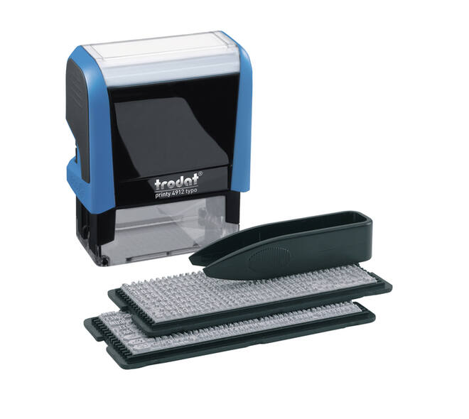 Tekststempel Trodat Printy 4912 Typomatic letterset en pincet