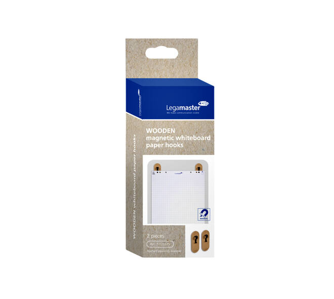 Whiteboard papierhaak Legamaster hout 2 stuks