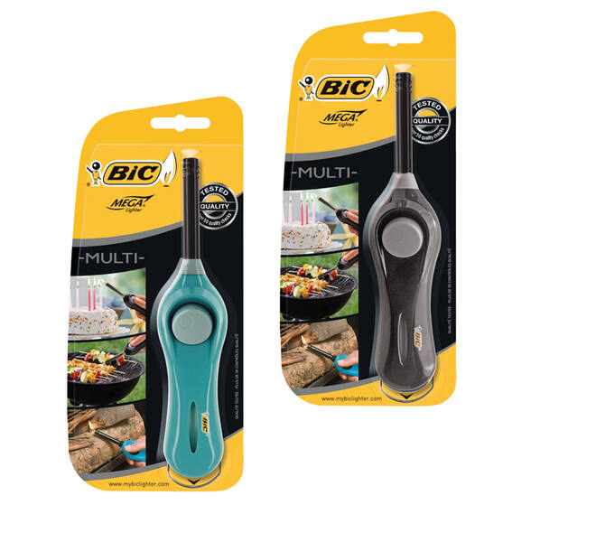 Aansteker Bic megalighter U140 multi assorti blister à 1 stuk
