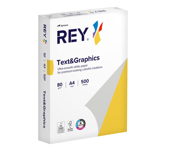 Kopieerpapier Rey Text & Graphics A4 80gr wit 500 vel