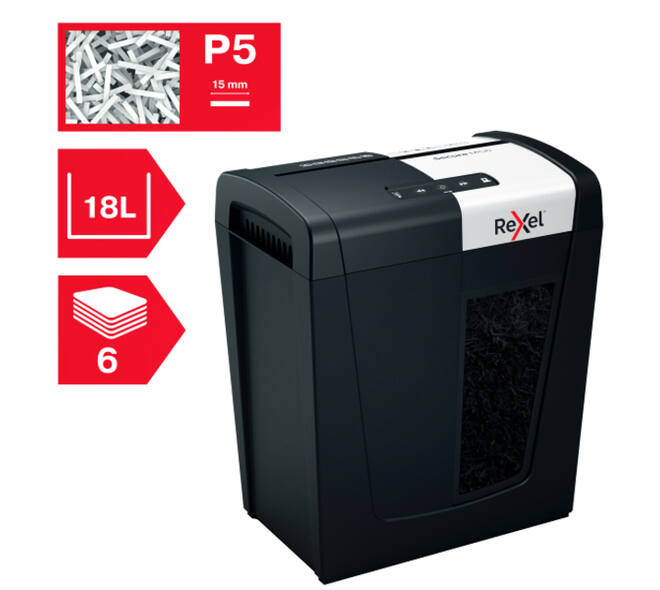 Papiervernietiger Rexel Secure MC6 snippers P5 2x15mm