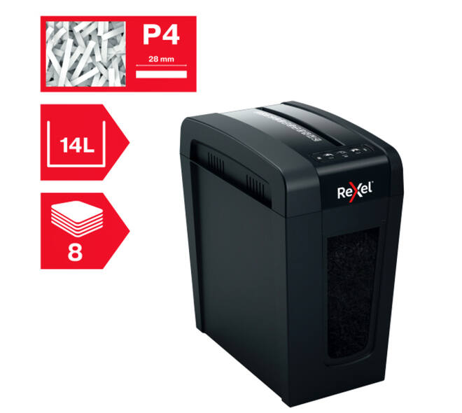 Papiervernietiger Rexel Secure X8-SL P4 snippers 4x40mm