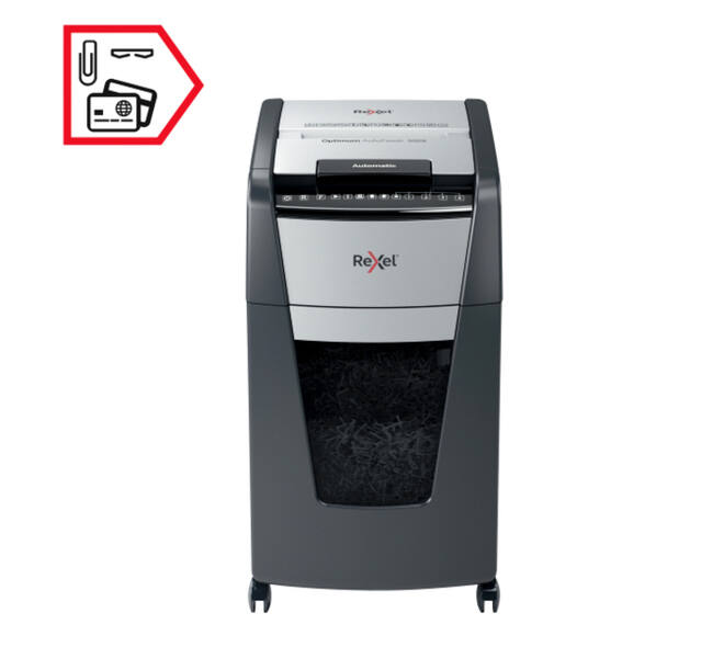 Papiervernietiger Rexel Optimum Auto+ 300X P4 snippers 4x26mm