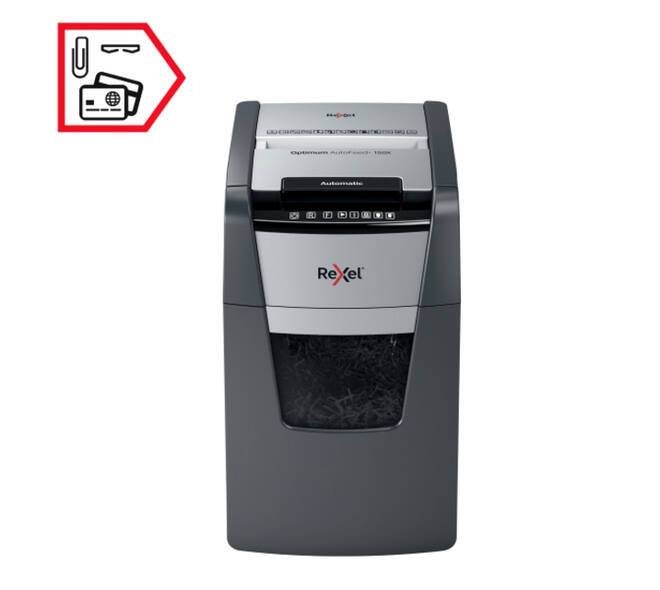 Papiervernietiger Rexel Optimum Auto+ 150X P4 snippers 4x28mm