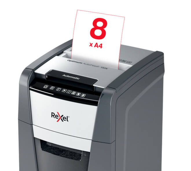 Papiervernietiger Rexel Optimum Auto+ 150X P4 snippers 4x28mm