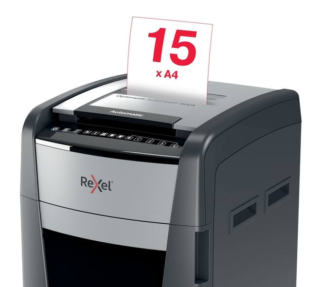 Papiervernietiger Rexel Optimum Auto+ 600X P4 snippers 4x30mm