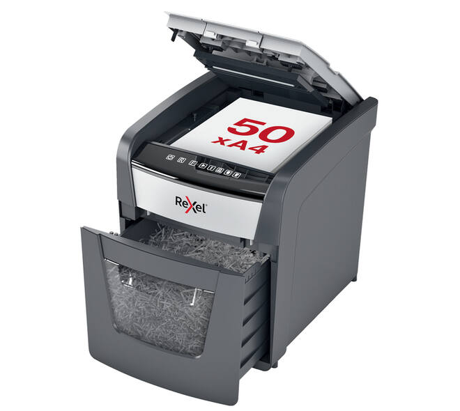 Papiervernietiger Rexel Optimum Auto+ 50X P4 snippers 4x28mm
