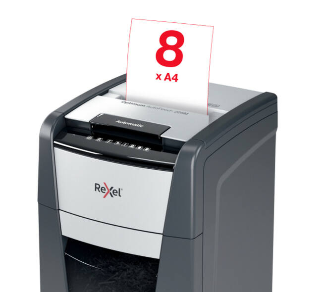 Papiervernietiger Rexel Optimum Auto+ 225M P5 snippers 2x15mm