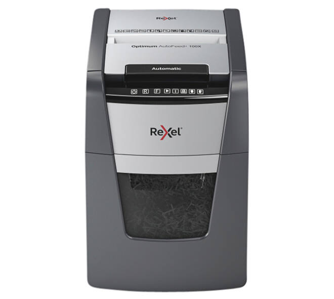 Papiervernietiger Rexel Optimum Auto+ 100X P4 snippers 4x28mm