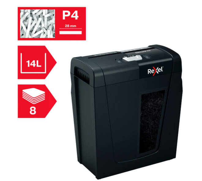 Papiervernietiger Rexel Secure X8 P4 snippers 4x40mm