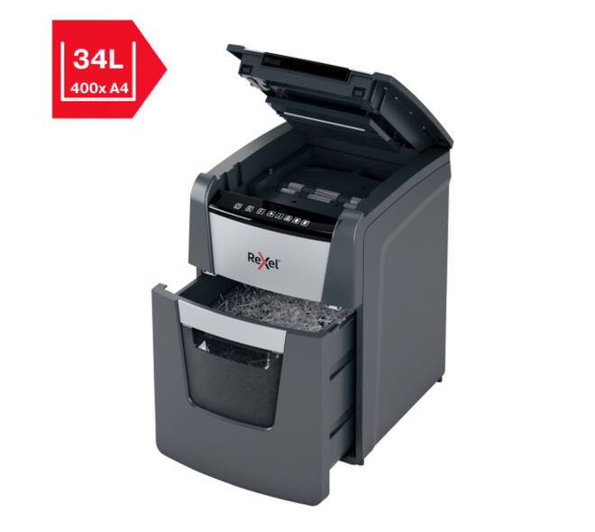 Papiervernietiger Rexel Optimum Auto+ 100M P5 snippers 2x15mm