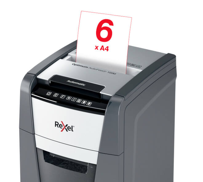 Papiervernietiger Rexel Optimum Auto+ 100M P5 snippers 2x15mm