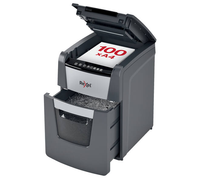 Papiervernietiger Rexel Optimum Auto+ 100M P5 snippers 2x15mm