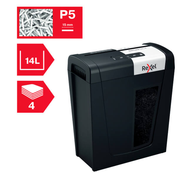 Papiervernietiger Rexel Secure MC4 P5 snippers 2x15mm