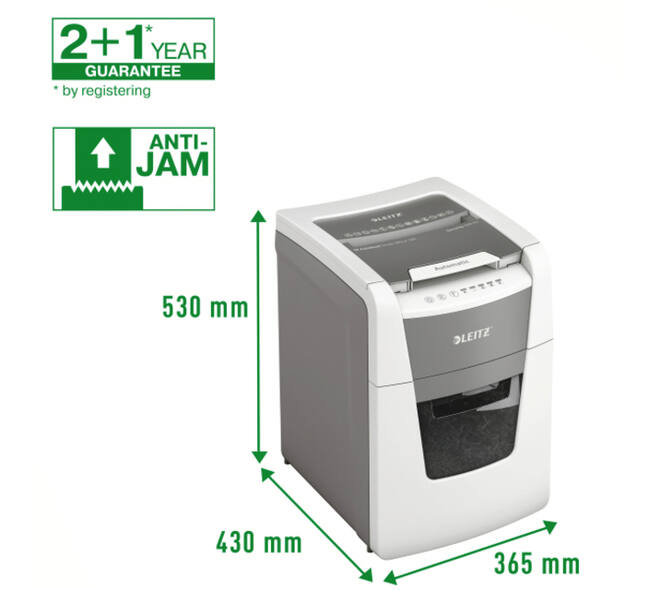 Papiervernietiger Leitz IQ Auto+ Small Office 100 P4 snippers 4x28mm