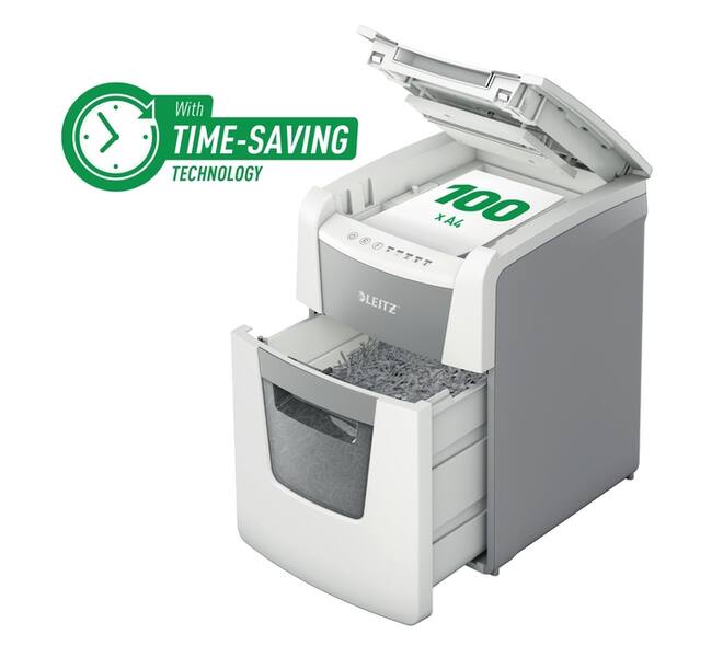 Papiervernietiger Leitz IQ Auto+ Small Office 100 P4 snippers 4x28mm
