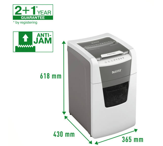 Papiervernietiger Leitz IQ Auto+ Office 150 P5 snippers 2x15mm