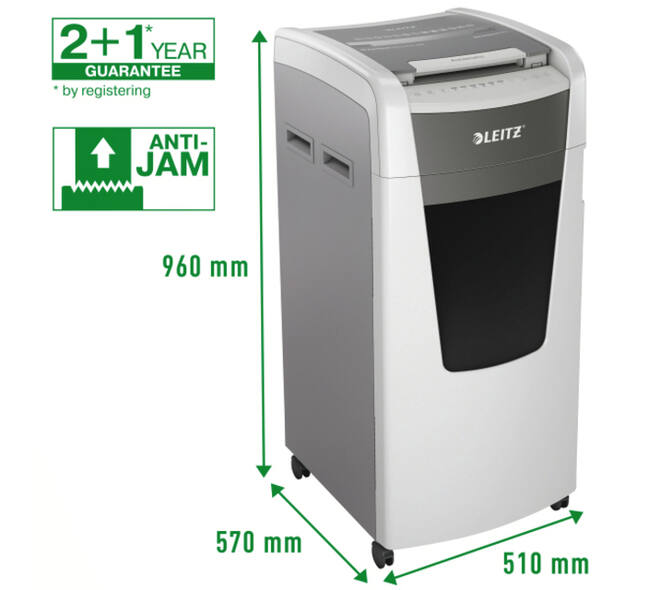 Papiervernietiger Leitz IQ Auto+ Pro 600 P4 snippers 4x28mm