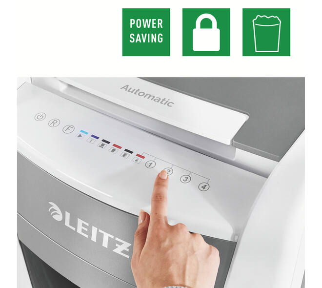 Papiervernietiger Leitz IQ Auto+ Pro 600 P4 snippers 4x28mm