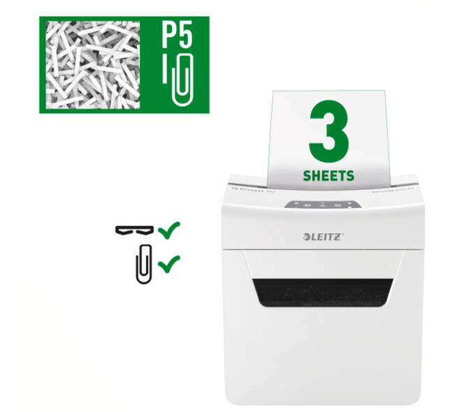 Papiervernietiger Leitz IQ Protect Premium 3M snippers 2x15mm