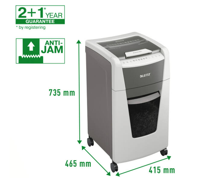 Papiervernietiger Leitz IQ Auto+ Office 300 P4 snippers 4x28mm