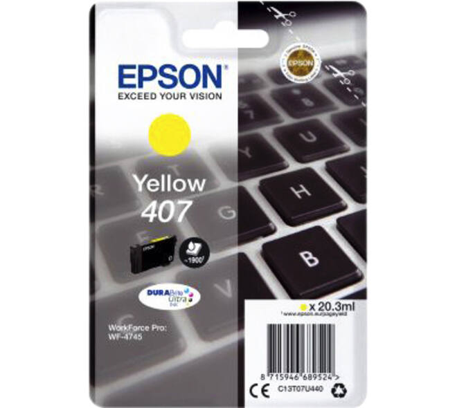 Inktcartridge Epson 407 T07U440 geel