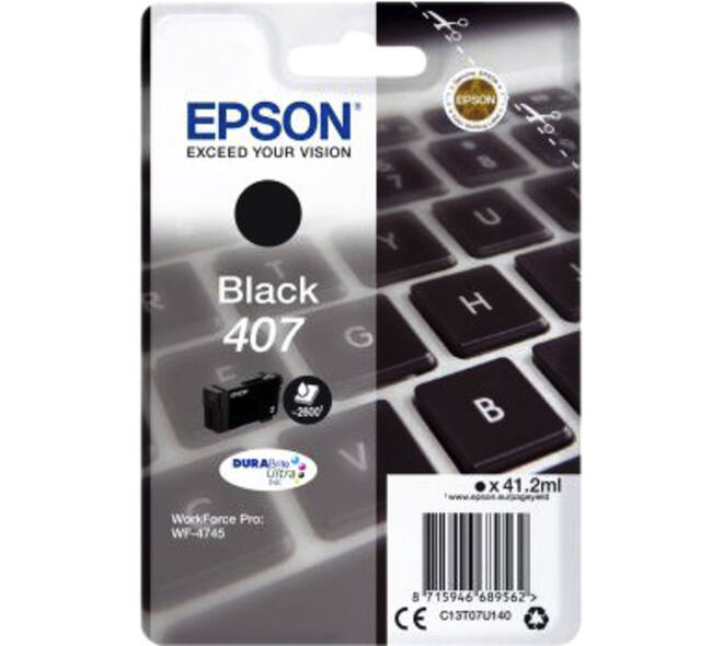 Inktcartridge Epson 407 T07U140 zwart
