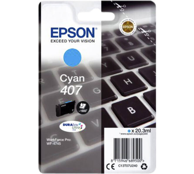 Inktcartridge Epson 407 T07U240 blauw