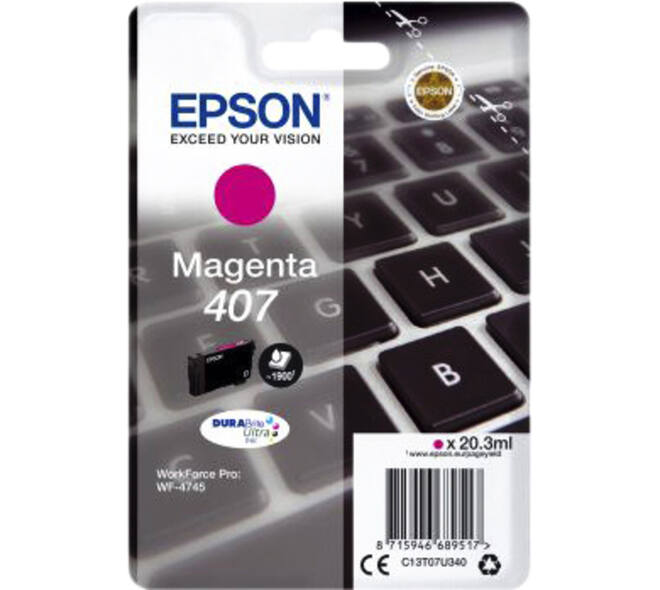 Inktcartridge Epson 407 T07U340 rood