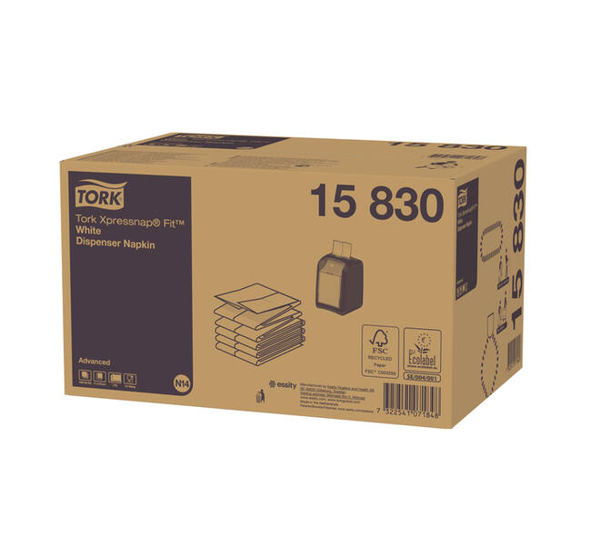 Servet Tork N14 Xpressnap Fit Advanced multifold 2-laags 213x165mm 720 vel wit 15830