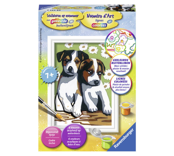 Schilderen op nummer Ravensburger Schattige puppies