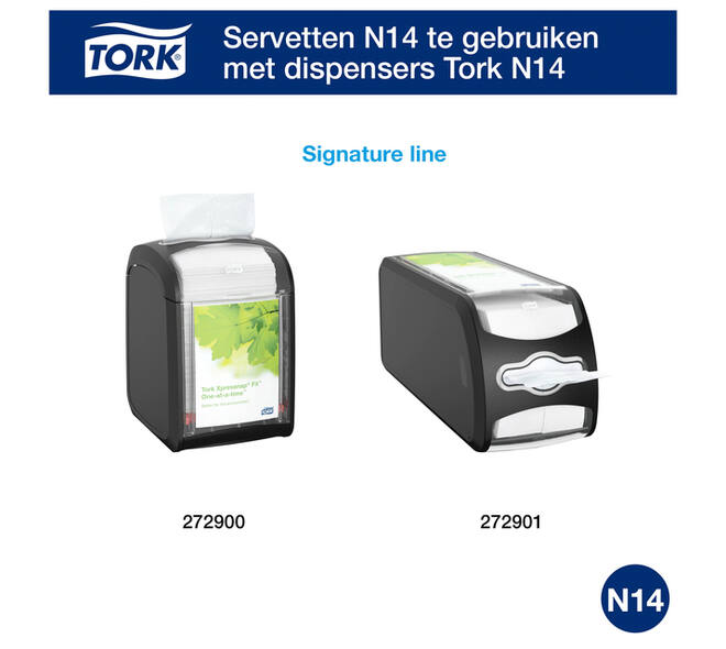 Servet Tork N14 Xpressnap Fit Advanced multifold 2-laags 213x165mm 720 vel naturel 12830
