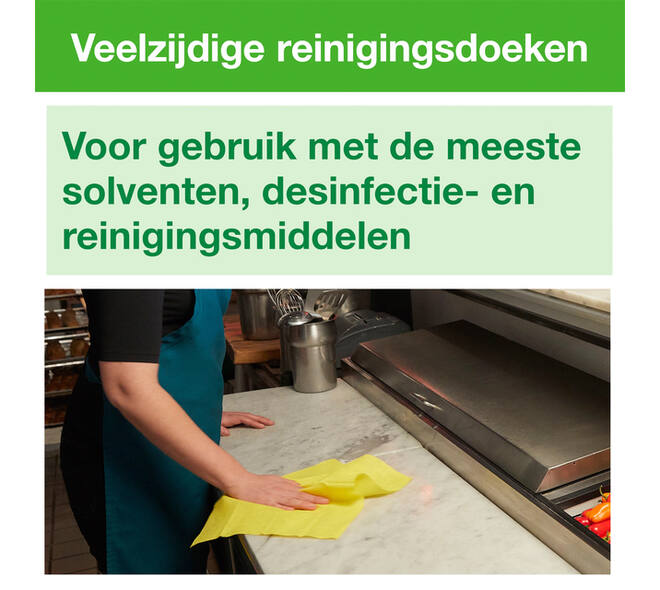 Reinigingsdoek Tork W8 Premium 1-laags 40 vel geel 194650