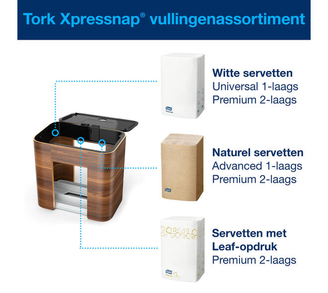 Servetdispenser Tork N4 Xpressnap Signature line walnoot 273002
