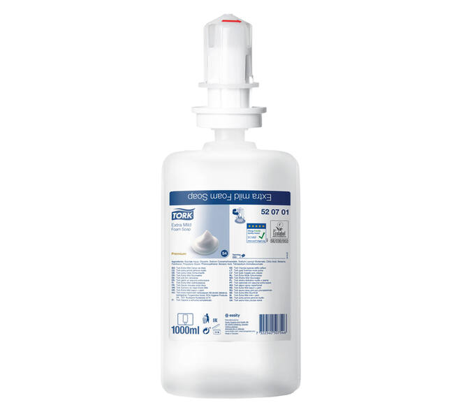Handzeep Tork S4 Premium schuim 1000ml gevoelige huid 520701